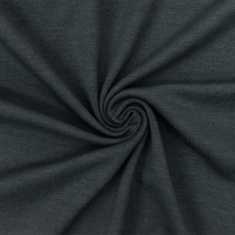 Anchor Gray Solid Stretch Jersey Knit Fabric