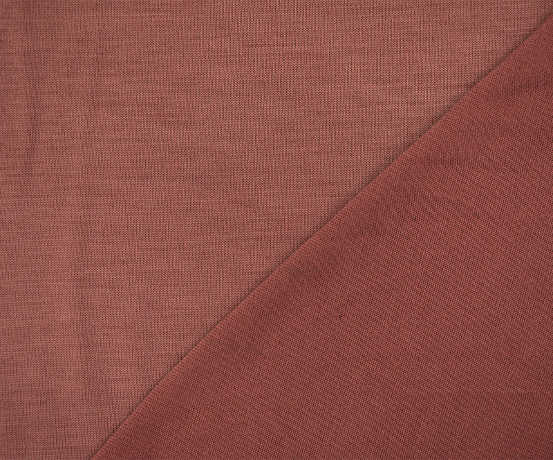 3 3/8 YD PC-Heather Red Washed Modal Stretch Spandex Brushed Face Jersey Knit Fabric