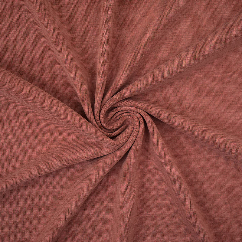 3 3/8 YD PC-Heather Red Washed Modal Stretch Spandex Brushed Face Jersey Knit Fabric