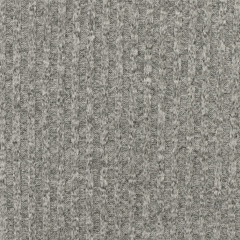2 YD PC-Space Gray-Black-White Texture Stretch 4x4 Poly Rib Knit Fabric