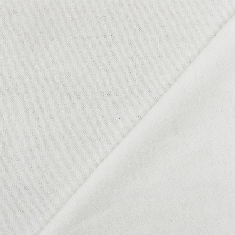 White Solid Stretch Cotton Jersey Knit Fabric