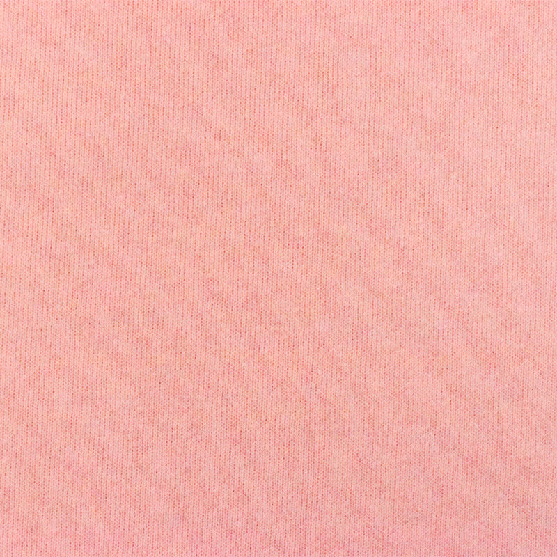 Coral Pink Solid Poly Cotton Brushed Back Sweatshirt Fleece Knit Fabric