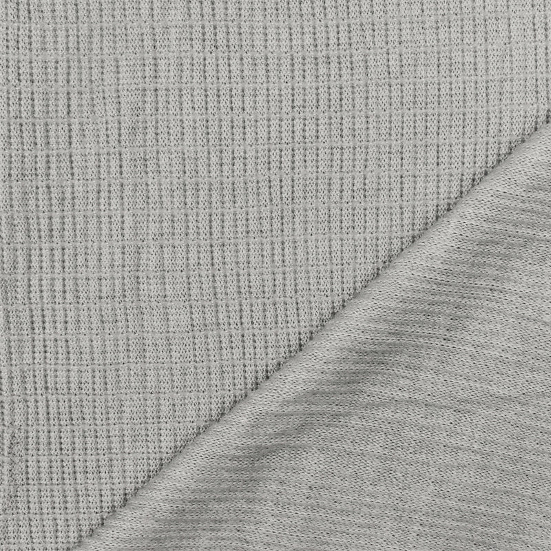 Faded Gray Crinkle Stretch Jersey Knit Fabric