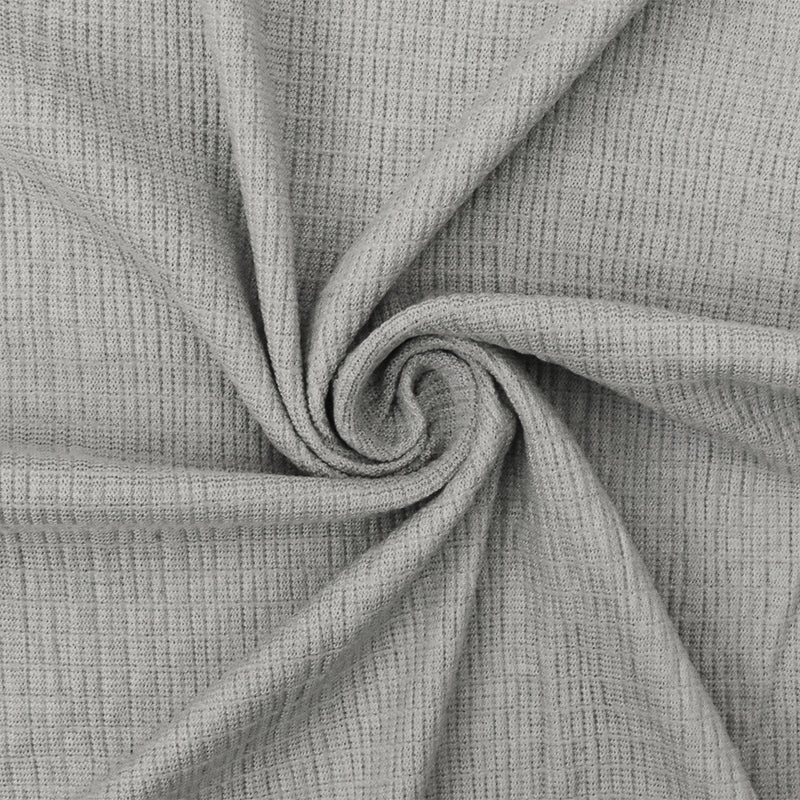 Faded Gray Crinkle Stretch Jersey Knit Fabric