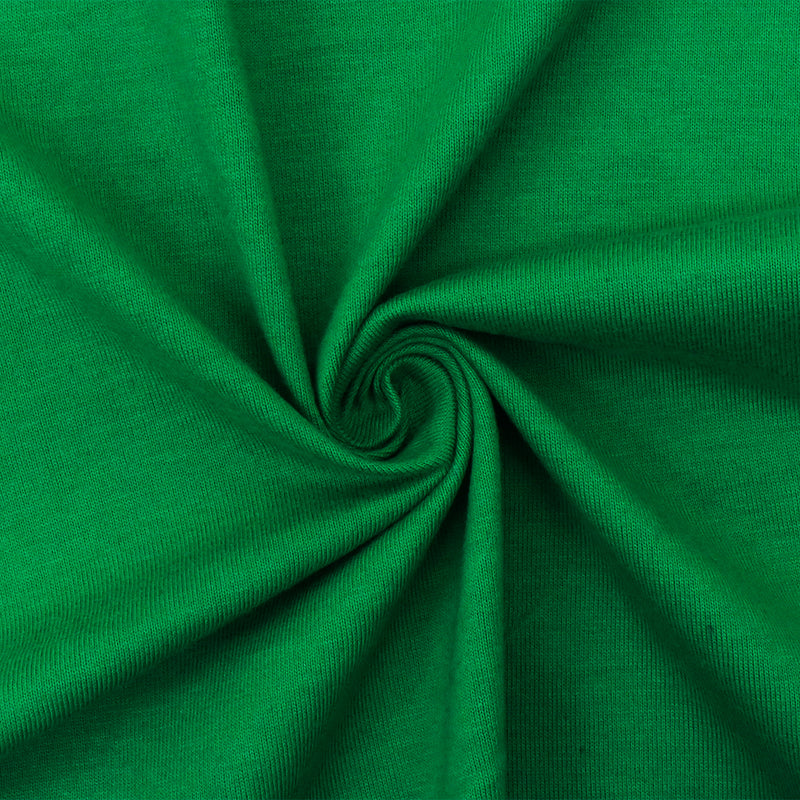 School Green Solid Stretch Jersey Knit Fabric