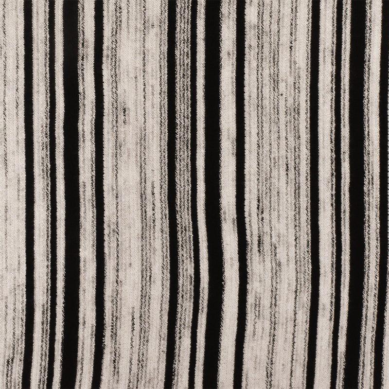 Black-Vintage Ivory Striped Stretch Rayon Jersey Knit Fabric