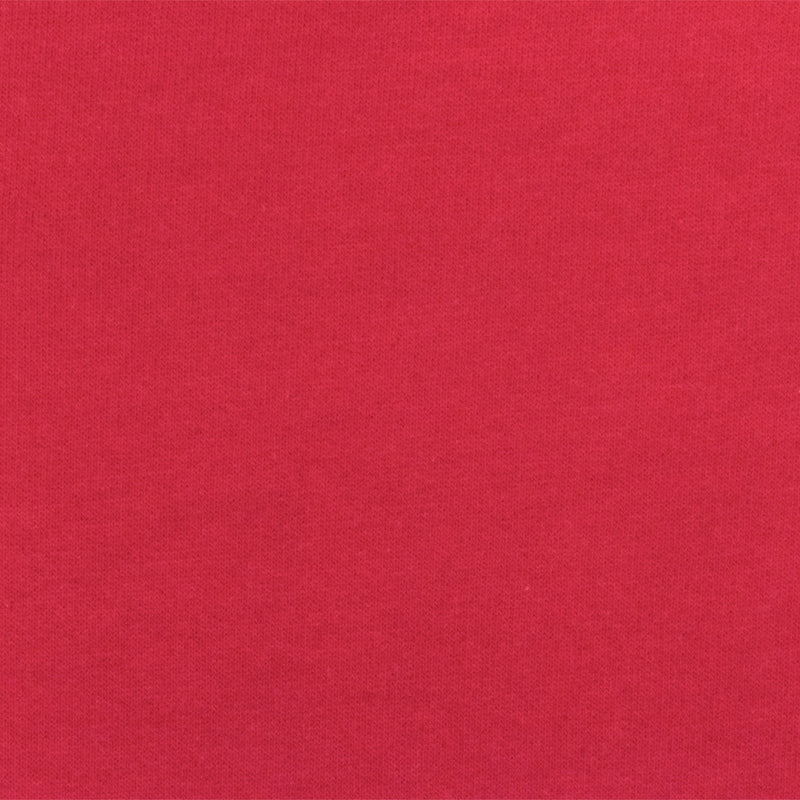 Red Solid Stretch Cotton Spandex Brushed Back Fleece Knit Fabric