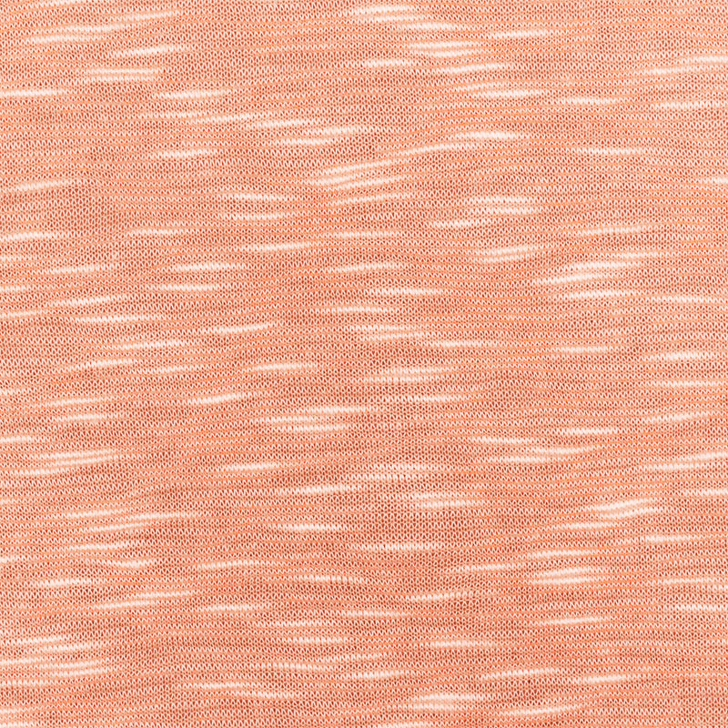 Orange-White Slub Stretch Spandex Rayon Jersey Knit Fabric