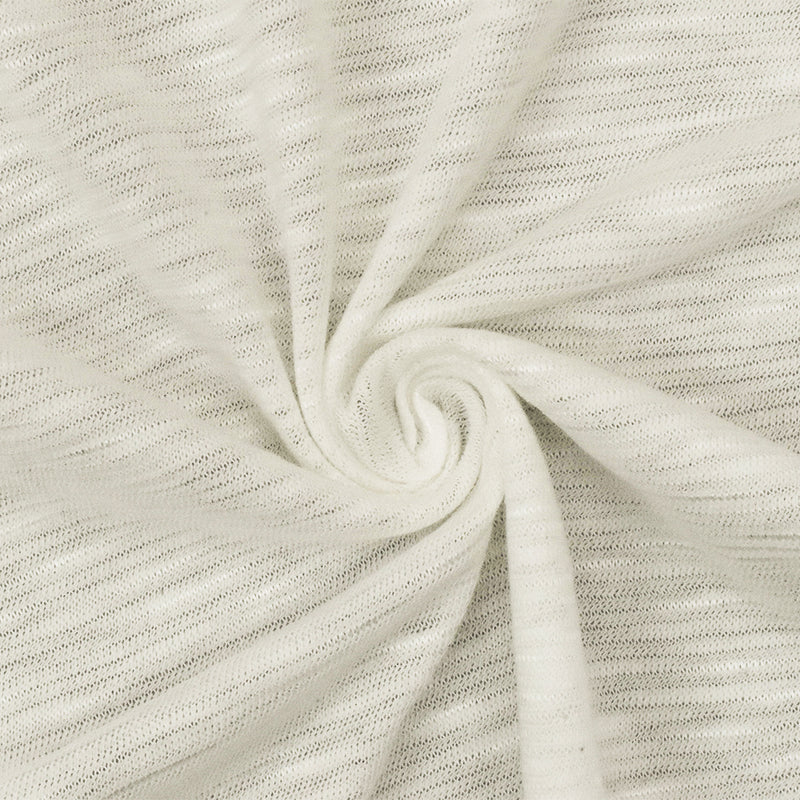 Ivory Slub Stretch Spandex Rayon Jersey Knit Fabric