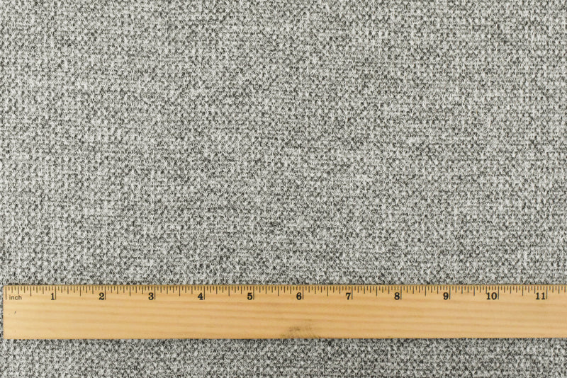 Pure White-Black Texture Stretch Thermal Knit Fabric
