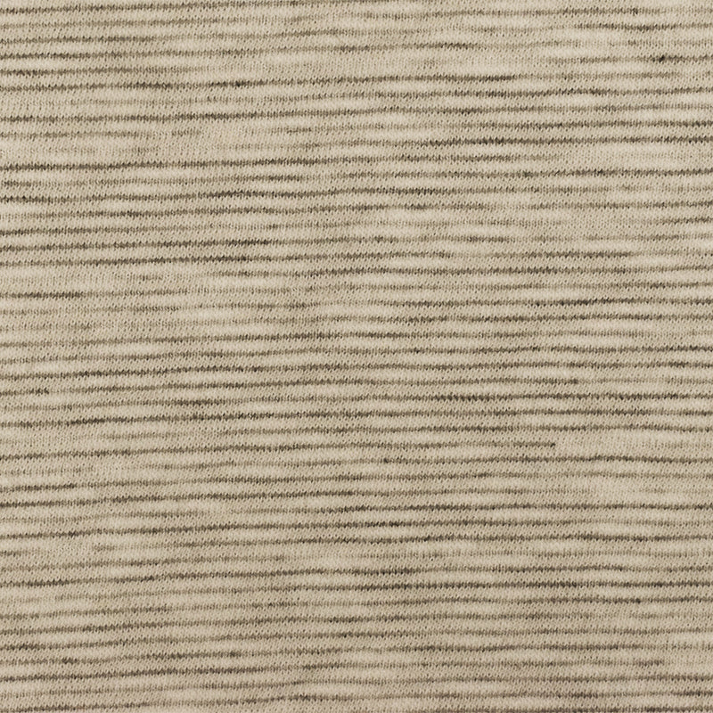 Light Beige-Gray-White Mini Stripe Poly-Cotton Jersey Knit Fabric