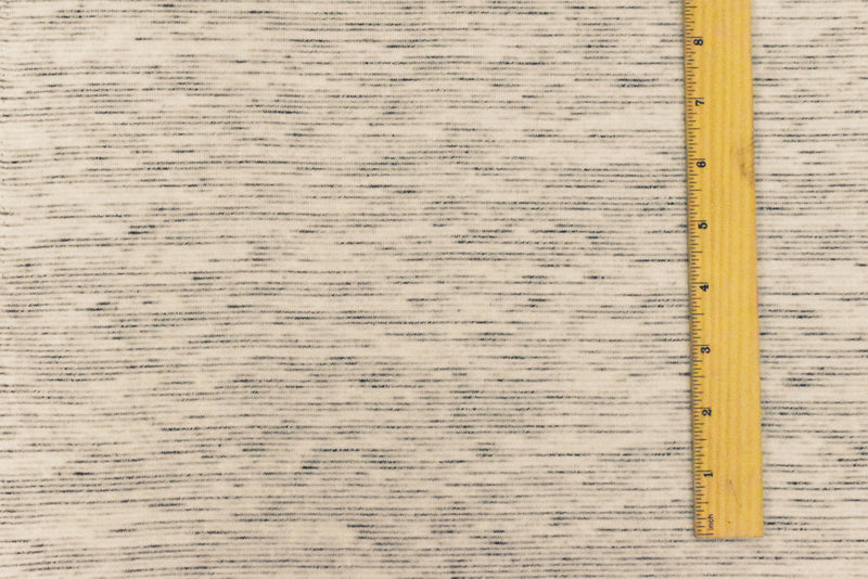 Light Beige-Black-Multi Slub Striped Stretch Rib Knit Fabric