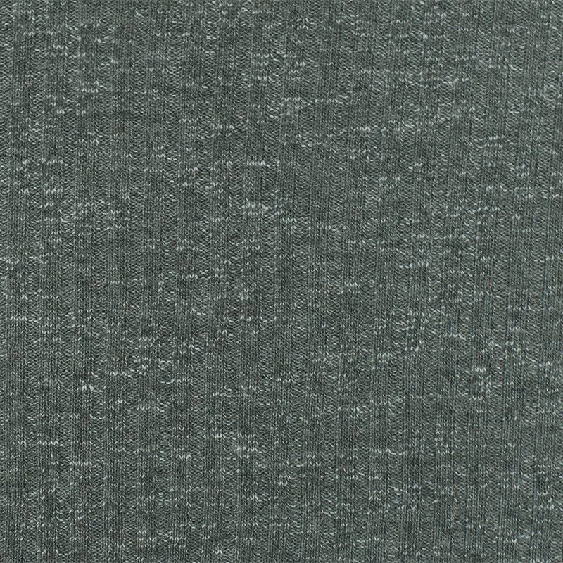 Charcoal Gray-White Texture Stretch 4x2 Rib Knit Fabric