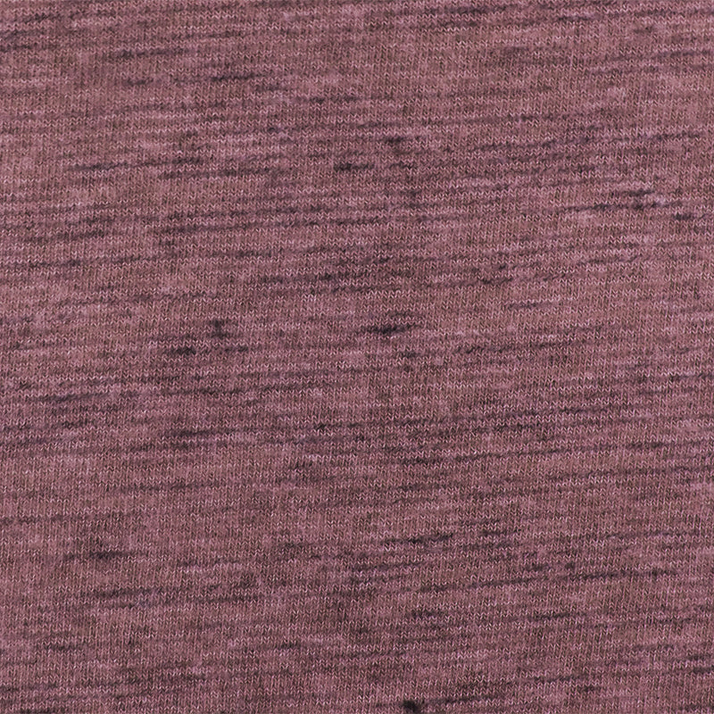 Rouge Pink-Black Slub Stretch Brushed Jersey Knit Fabric