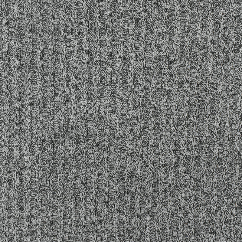 Light Gray-Off Black Texture Stretch 4x2 Rib Knit Fabric