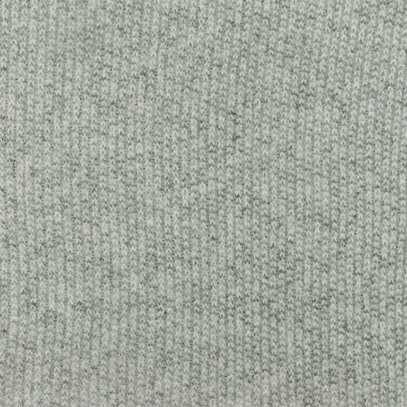 Cold Gray-Ivory-Black Texture Stretch Polyester Brushed Sweater Knit Fabric