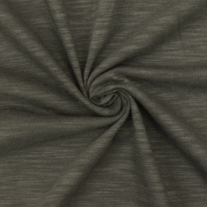 Gray Slub Stretch Spandex Rayon Jersey Knit Fabric
