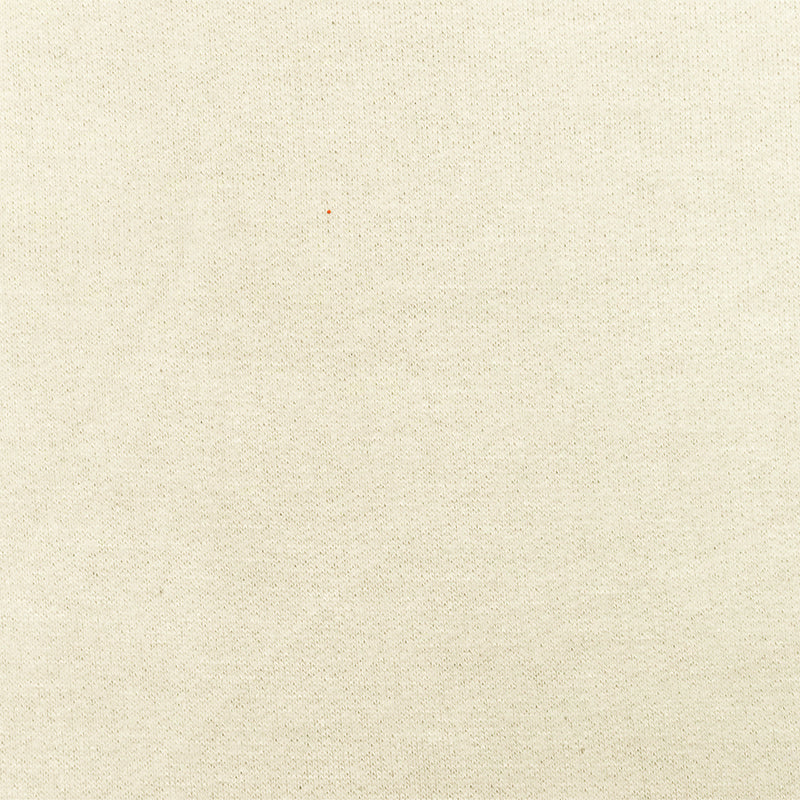 Vintage Ivory Solid Stretch Cotton Spandex Brushed Back Fleece Knit Fabric