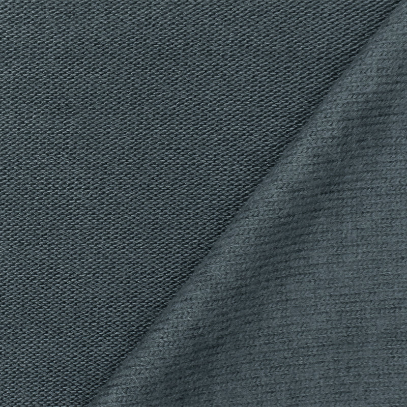 Cool Gray Solid Stretch Poly Blend Brushed Face Jersey Knit Fabric
