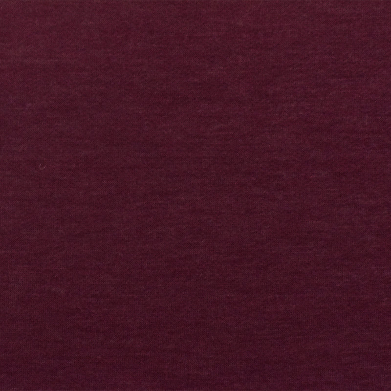 Deep Red Texture Stretch Poly Brushed Back French Terry Fleece Knit Fabric