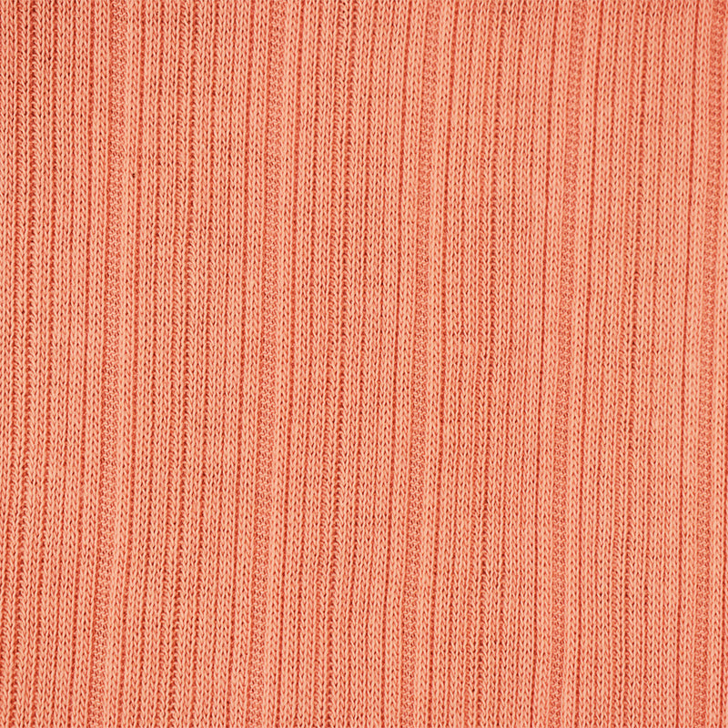 2 YD PC-Orange Rayon-Poly Spandex Stretch Multi Rib Knit Fabric