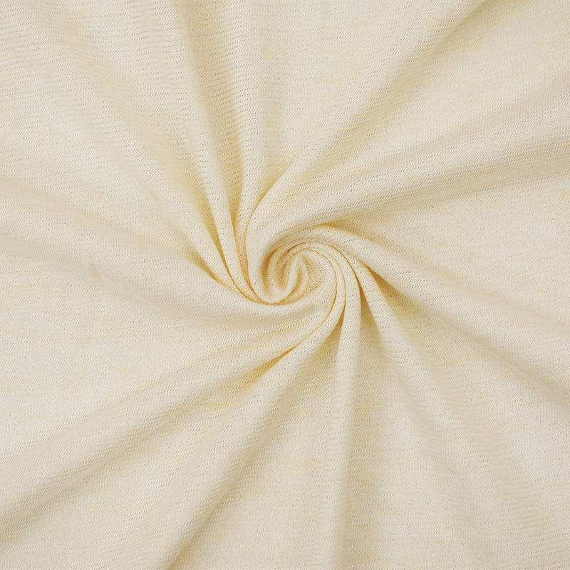 Light Beige Poly Stretch Semi-Sheer Slub Knit Fabric