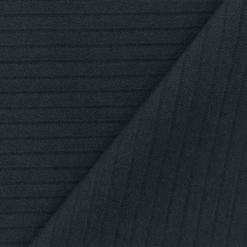 Gray Stripe Poly Blend Stretch Spandex Woven Fabric