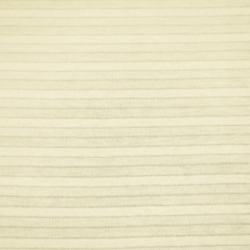 Ivory Cotton-Rayon Stretch Spandex Burnout-like Striped Rib Knit Fabric