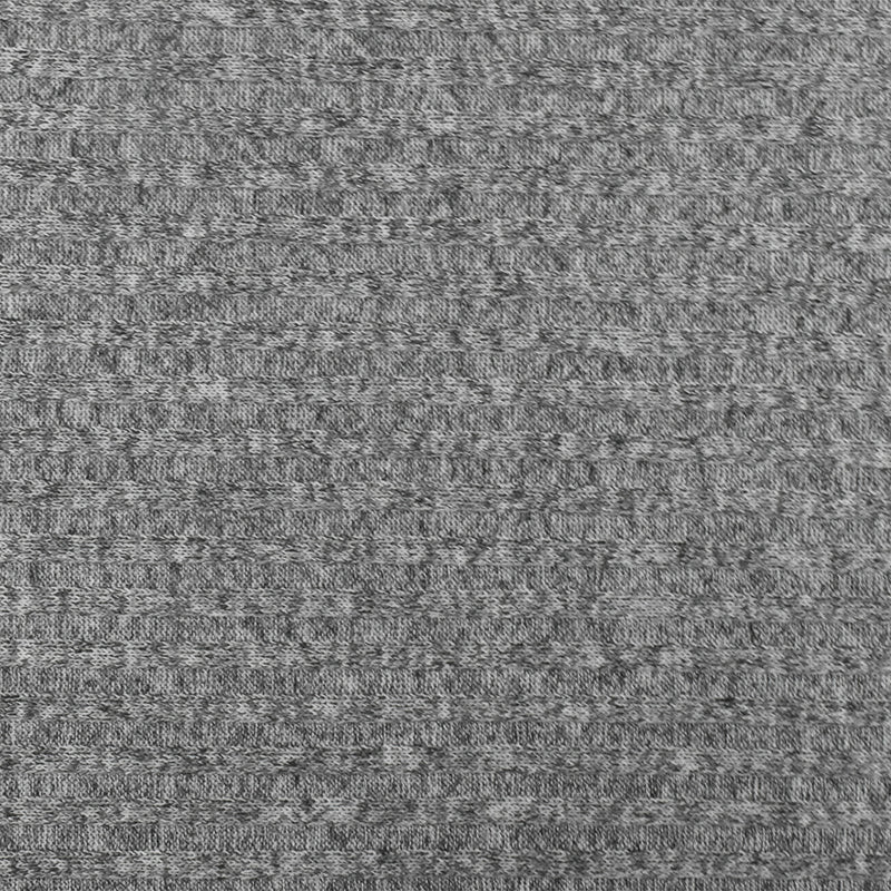 Glacier Gray-Black Texture Stretch Poly 5x4 Rib Knit Fabric