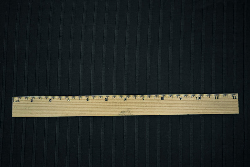 Black Rayon Stretch Spandex 18x6 Rib Knit Fabric