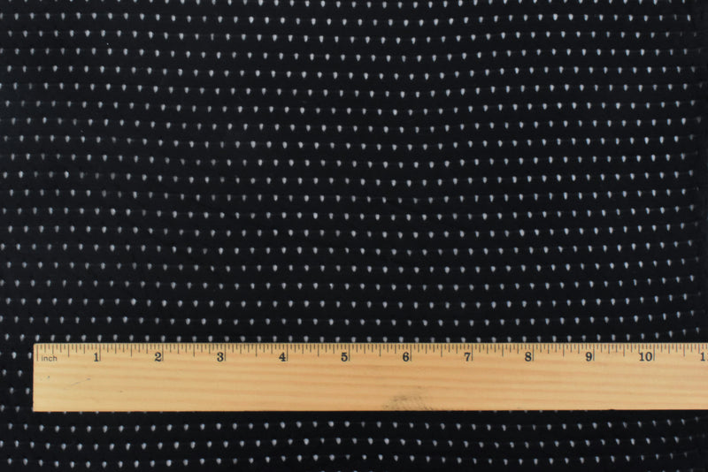Black Solid Stretch Spandex Rayon Athletic Mesh Knit Fabric