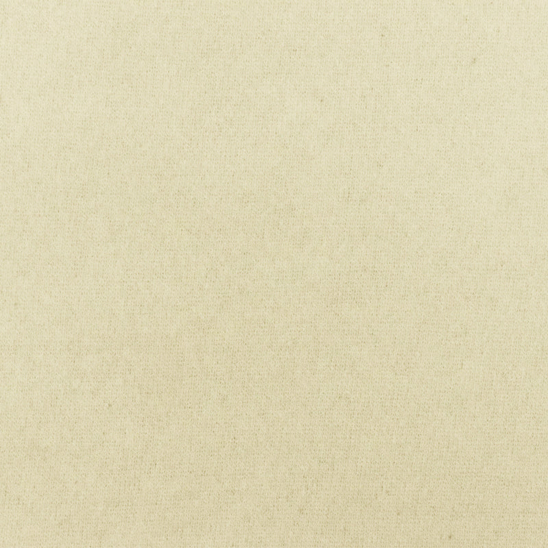 Ivory Solid Stretch Poly Blend Brushed Back Fleece Knit Fabric