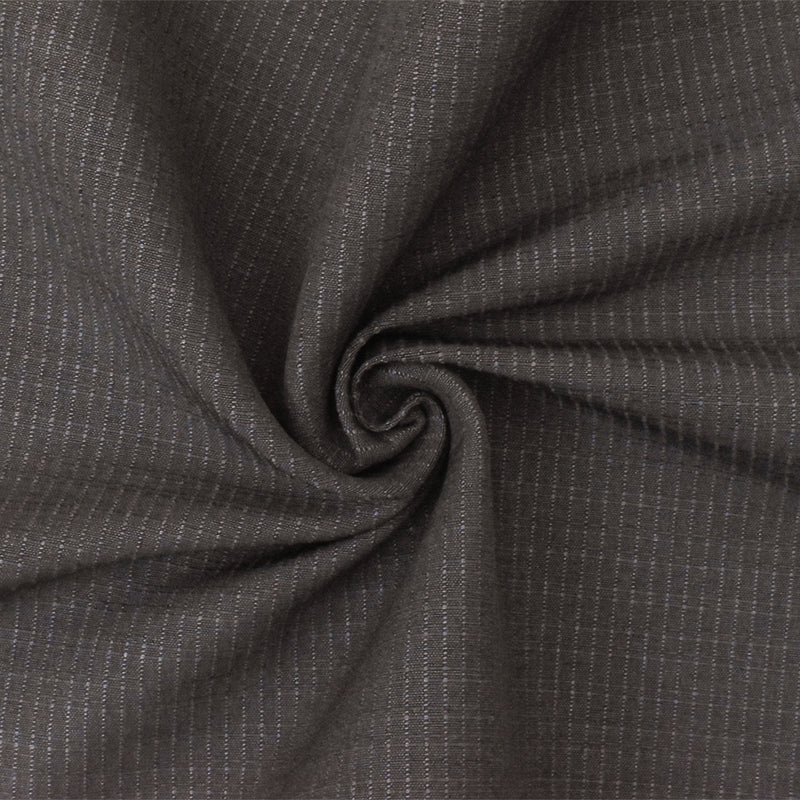 Gray Pinstripe Stretch Poly Spandex Jacketing Woven Fabric