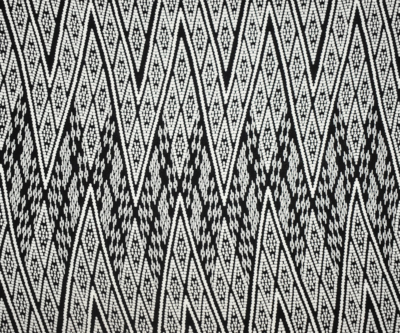 Black-White Rayon Aztec Chevron Printed Challis Woven Fabric