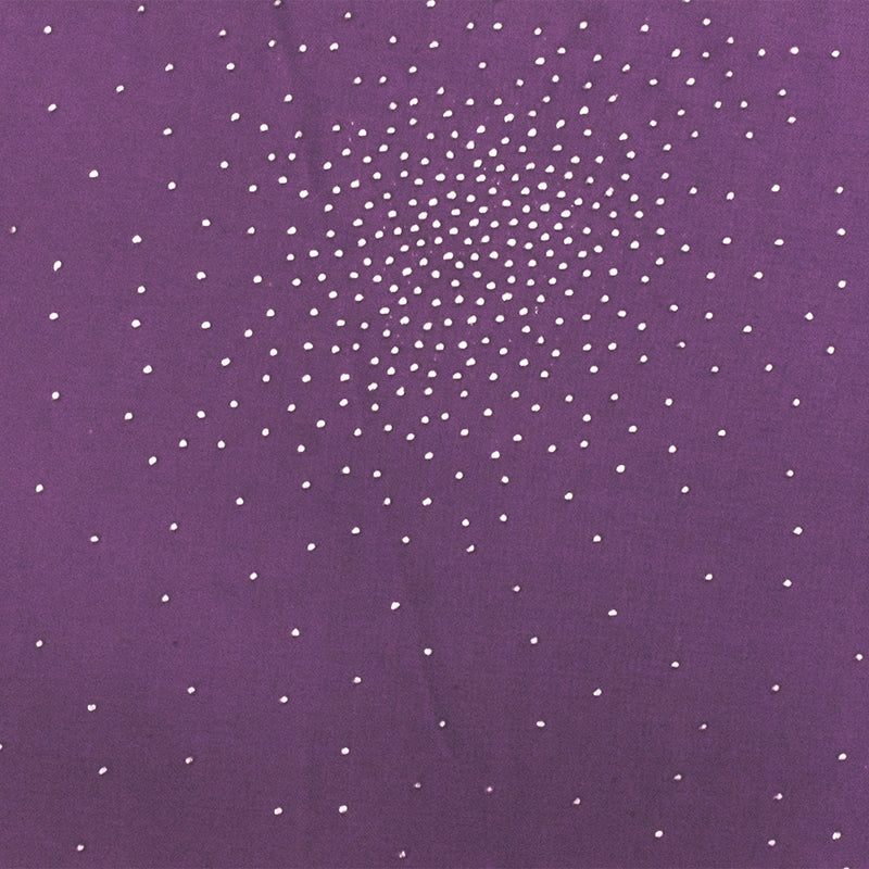 3 1/4 YD PC-Purple-Silver Foil Dot Printed Poly Chiffon Woven Fabric