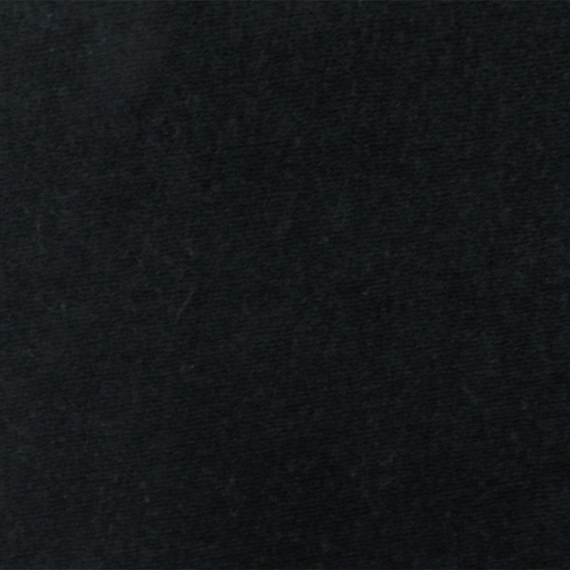 Simple Black Solid Stretch Cotton Loopy Terry Knit Fabric