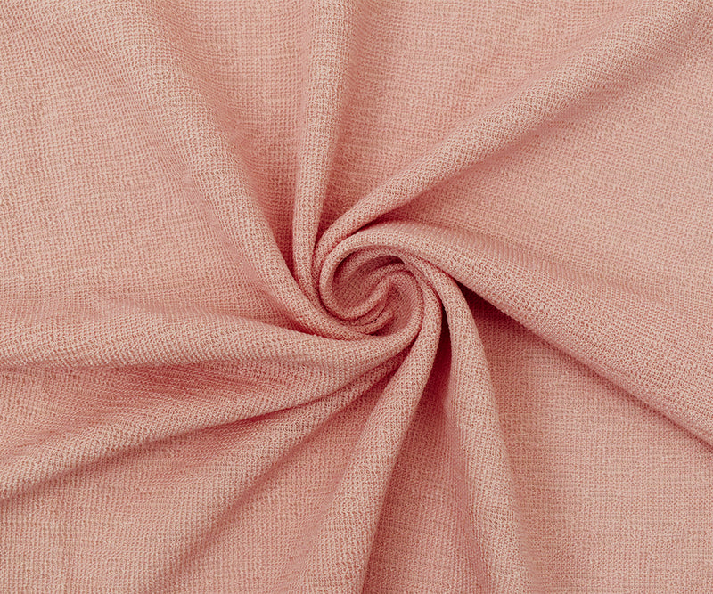 Peach Orange Semi-Sheer Patterned Jacquard Knit Fabric