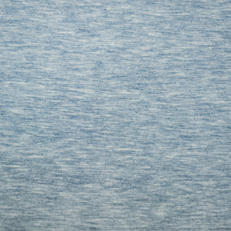 Heather Blue-White Cotton Stretch Spandex Jersey Knit Fabric