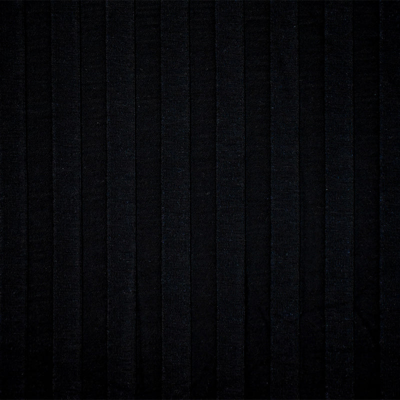Black Cotton Stretch Spandex 18x18 Rib Knit Fabric