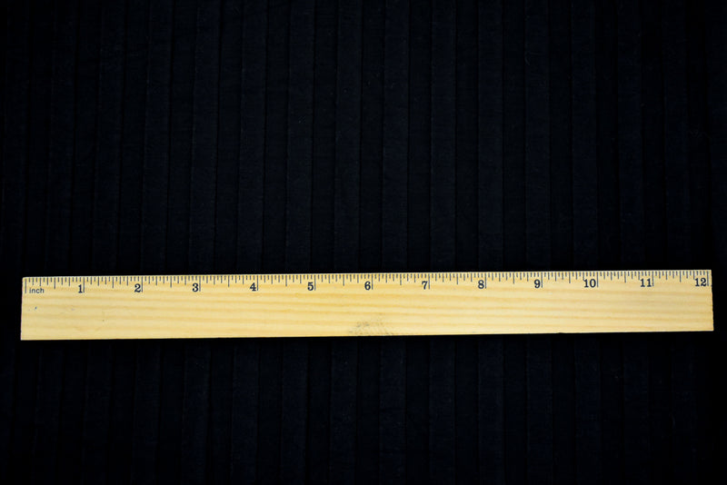 Black Cotton Stretch Spandex 18x18 Rib Knit Fabric