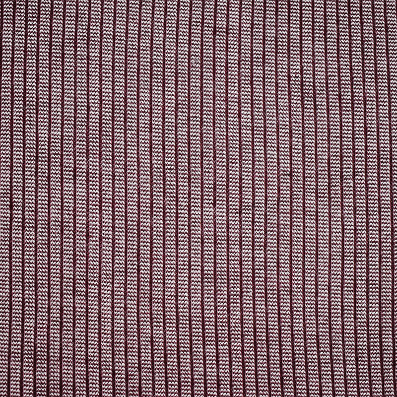 Brown-White Poly Stretch Spandex Textured Stripe Knit Fabric