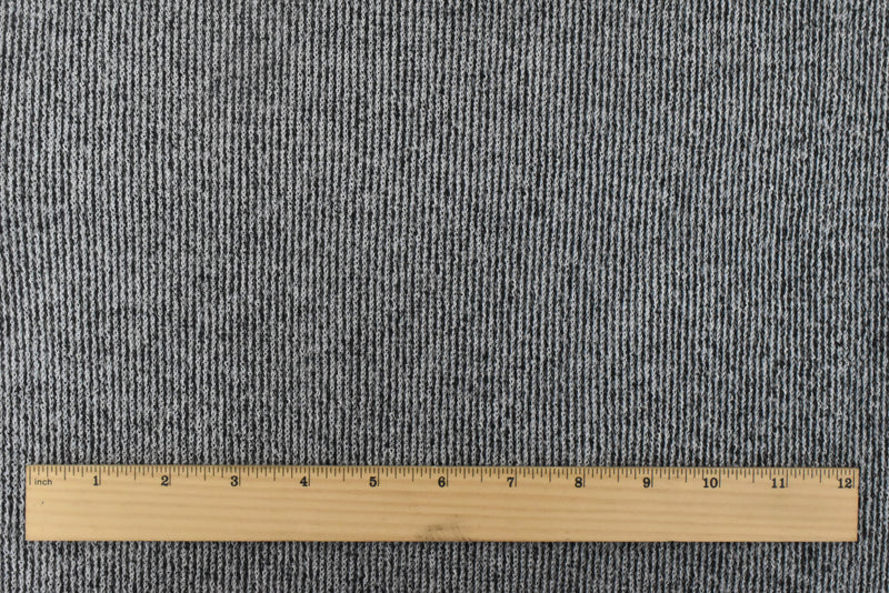 Simple-Black-White Texture Stretch Rib Knit Fabric