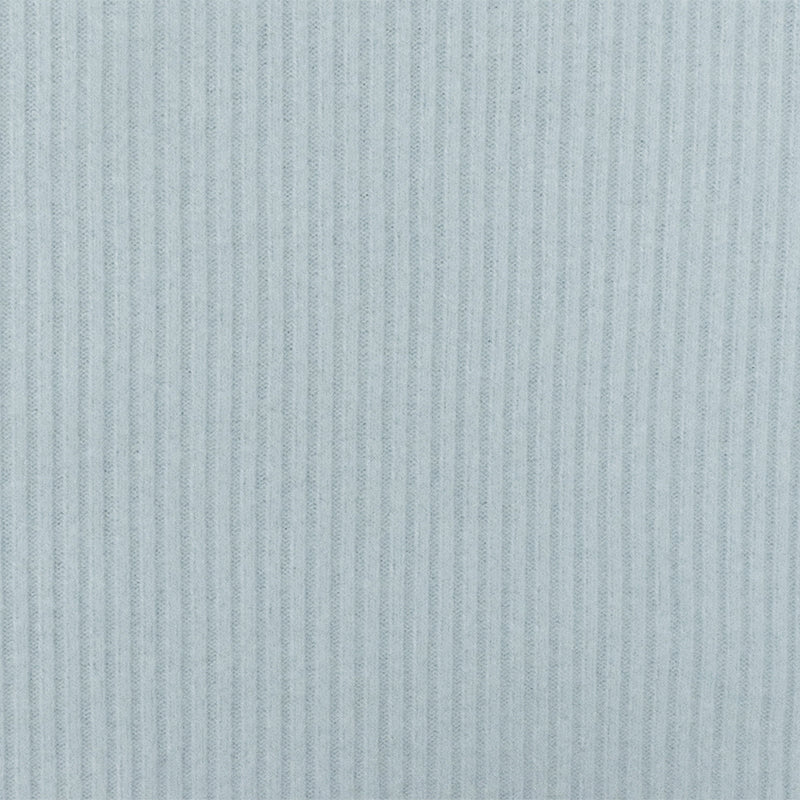 2 YD PC-Soft Blue Solid Stretch Brushed Rib Knit Fabric