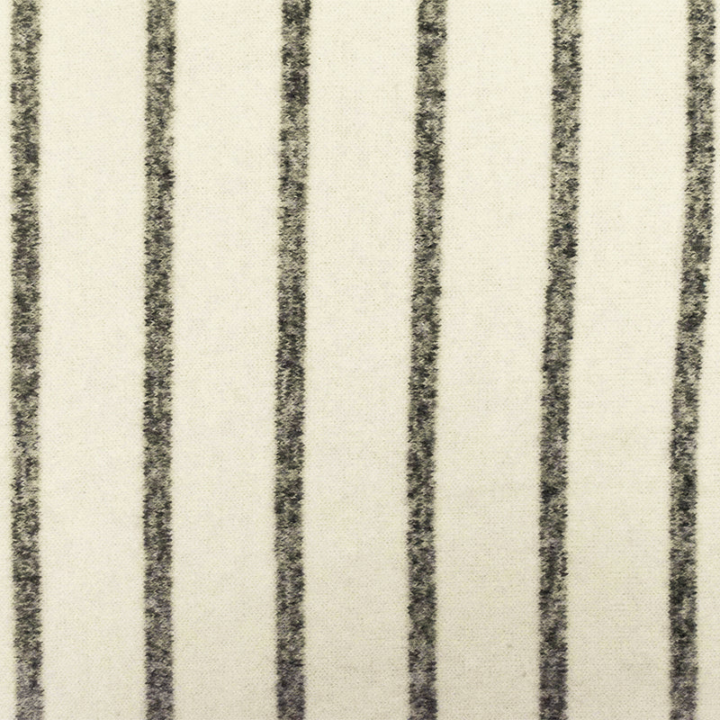 Could Ivory-Gray Stripe  Stretch Brushed Jersey Knit Fabric
