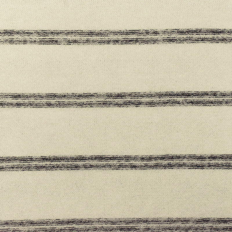 Gray-Ivory Stripe Stretch Poly Blend Brushed Face Jersey Knit Fabric