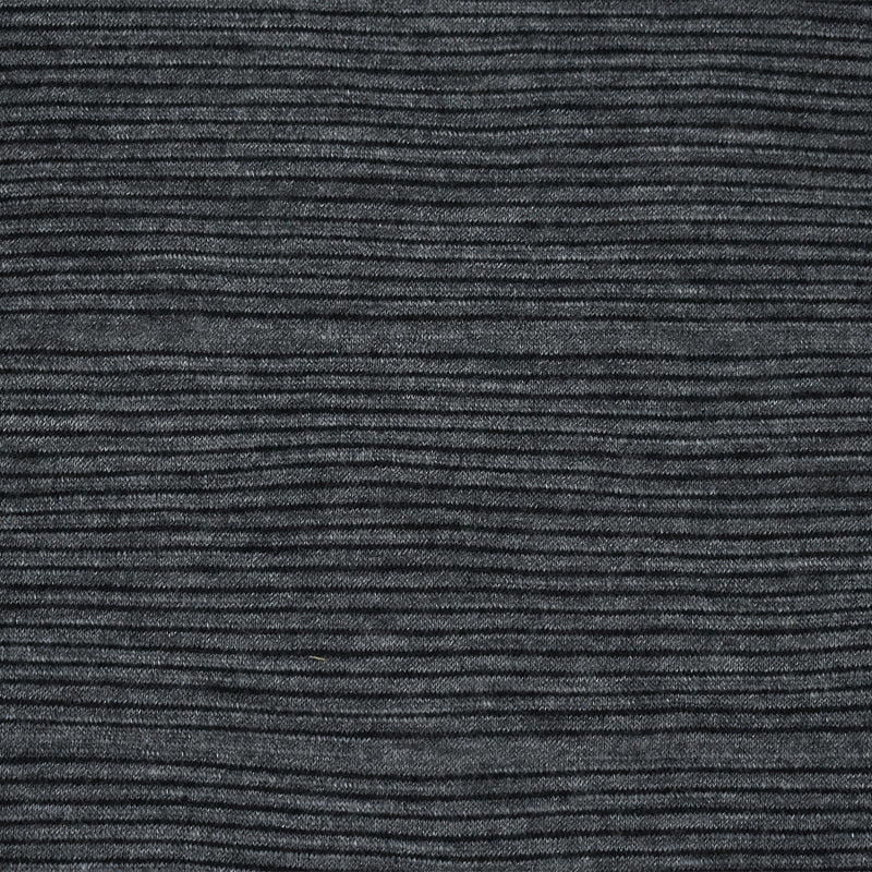 Black-Gray Poly Stretch Spandex Onion Skin Slub Stripe Texture Jersey Knit