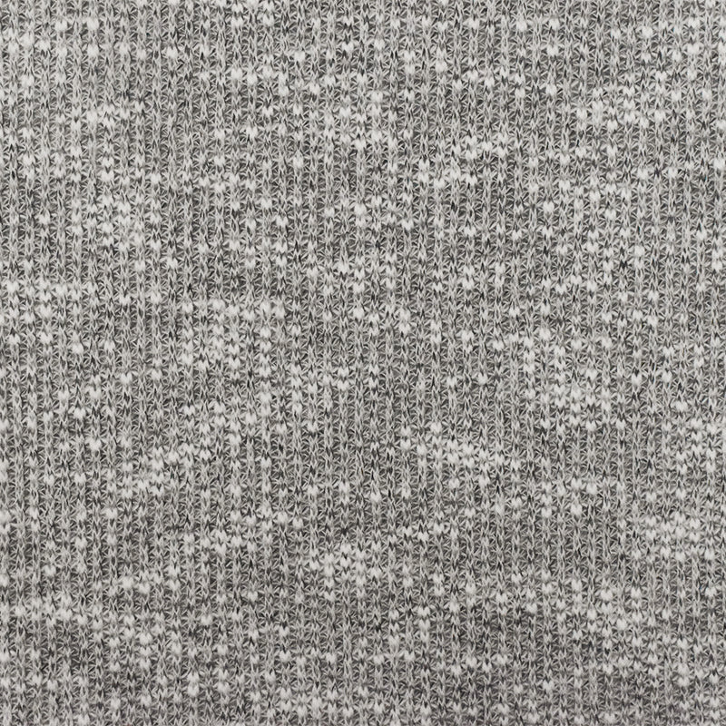 Bright White-Black Texture Slub Stretch Sweater Knit Fabric