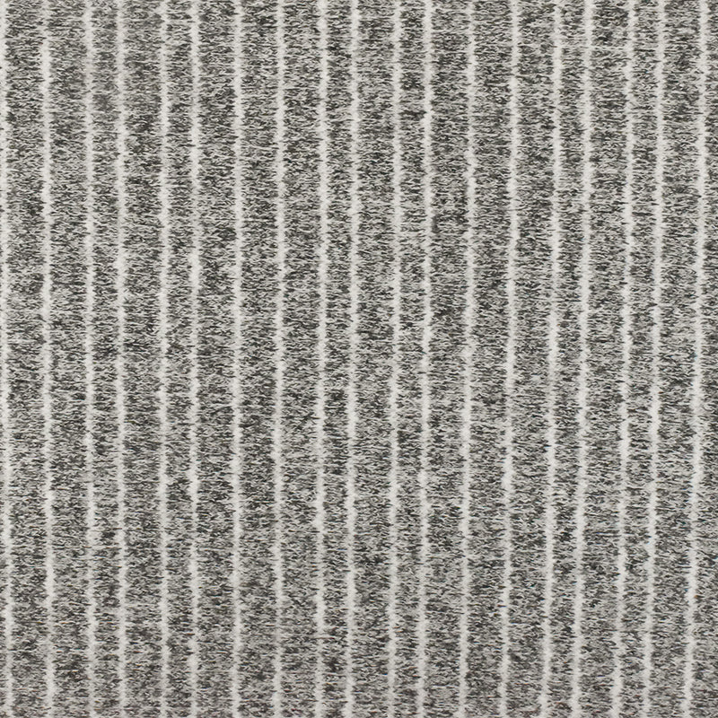 Off Black-White Striped Texture Stretch Jersey Knit Fabric