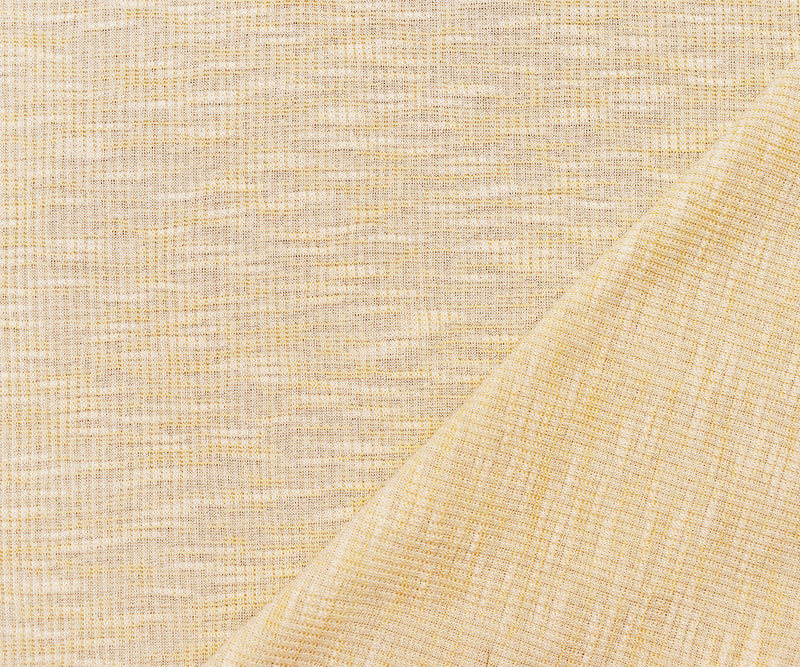 Beige Poly Mechanical Stretch Slub 2X2 Rib Knit Fabric