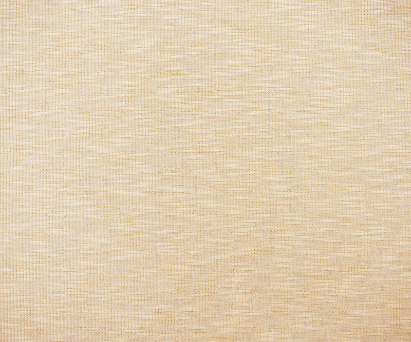 Beige Poly Mechanical Stretch Slub 2X2 Rib Knit Fabric